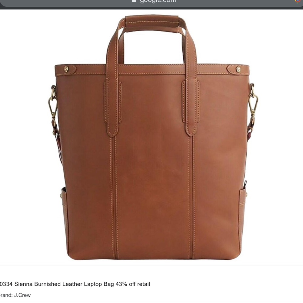J. Crew Leather Messenger Bag in BURNISHED SIENNA